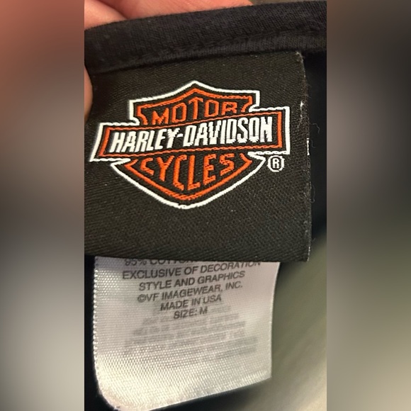 HARLEY-DAVIDSON black and white tank top with Angel wing design on back! - Picture 4 of 4